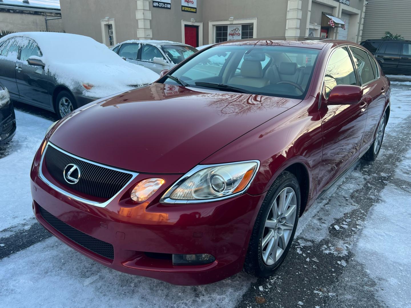 2006 Red /beige Lexus GS GS 300 AWD (JTHCH96S060) with an 3.0L V6 SOHC 24V engine, 6 SPEED AUTOMATIC Overdrive transmission, located at 1018 Brunswick Ave, Trenton, NJ, 08638, (609) 989-0900, 40.240086, -74.748085 - Photo#0